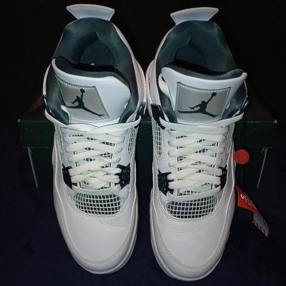 IOB EUC Air Jordan 4 Oxidized Green Mens size 9.5 - Picture 5 of 15